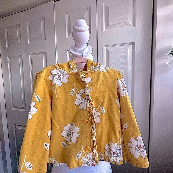 Carter's Other - CARTER’S Yellow Floral Cardigan